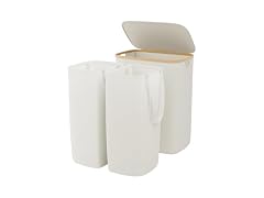 GARPROVM Double Laundry Hamper with Lid 150L 