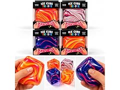 Squishy 2.2" Cube Sensory Toy Tie-Dye