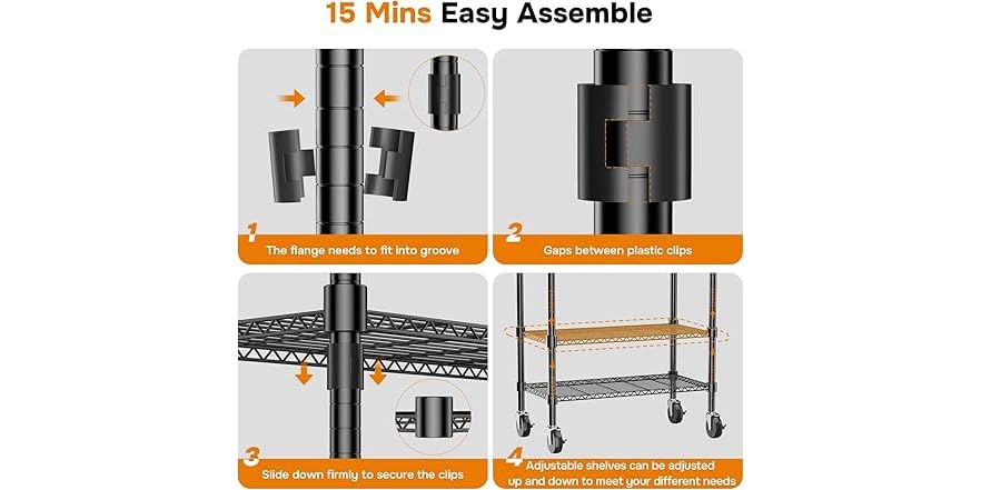 Shopsimple Rack Simple Deluxe Rolling Clothes Rack Black