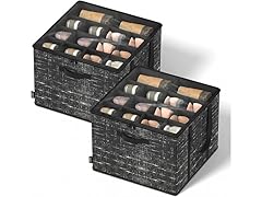 SONGMICS Shoe Organizer for Closet, Set of 2