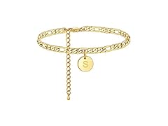 FOSIR Initial Gold Anklets