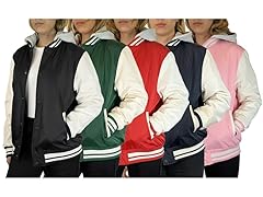 Womens Oversized Heavyweight Hooded Varsity Jacket