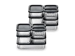 EATEX Grooved Base Glass Meal Prep Containers
