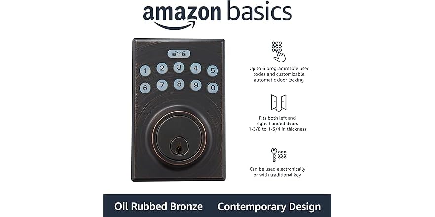 Amazon Basics Electronic Keypad Deadbolt 6 Pack