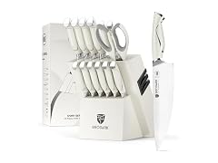 BRODARK 15Pcs Stainless Steel Knife Set
