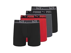 PUMA Men's 4-Pack Active Stretch Boxer Briefs