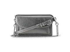 Convertible Crossbody Clutch Gun Metal