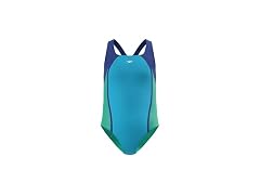 Speedo One-Piece Swimsuit, Mesh Cyan (16)