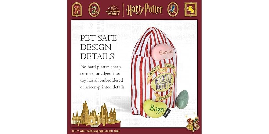 Harry Potter Dog Toy – Bertie Botts Burrow Plush for Pets - Image 4