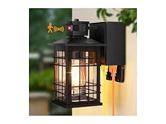 Kondras Black GFCI Motion Porch Light