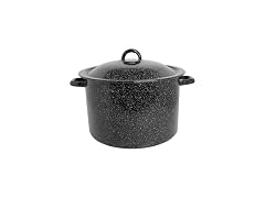 MIRRO 12.0qt Enamel Stock Pot, Black