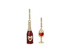 Betsey Wine Mismatched Earrings