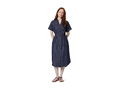Amazon Essentials Women SS Button-Down Dress w/ Belt