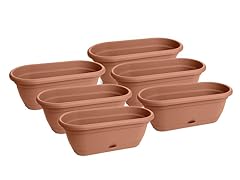 18" Lucca Window Box Terra Cotta, 6 pk