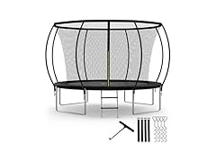 YSSOA 12FT Recreational Trampoline w/ Safety Enclosure
