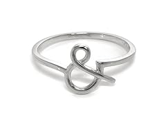 Solid Sterling Silver "&" Ring