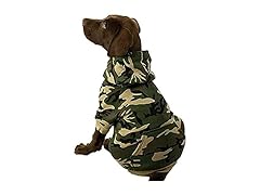 Camo Hoodie for Dogs, 17" Large, Green