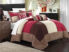 Lazio 11-Piece Soft Microsuede Patchwork Comforter Set