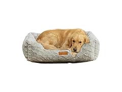 Modern Threads Ultra Soft Plush Pet Bed, Grey