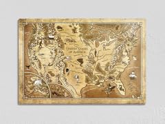 USA Fantasy Map Metal Poster