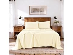 Kathy Ireland Lyocell & Linen Cotton 4PC Sheet Set