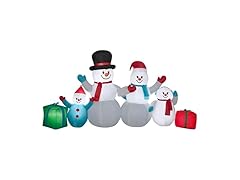 Gemmy Winter Snowman Collection Scene 4.5 FT x 9 FT