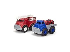 Green Toys Fire Truck, Flatbed, & Car Set