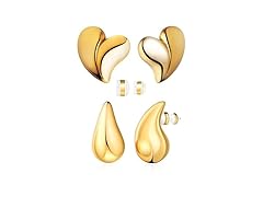 Premium Gold Mix Earrings Set