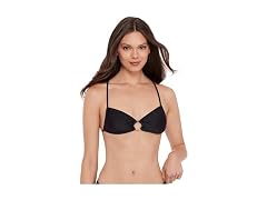 Steve Madden Women X-back Ring Front Swim Top