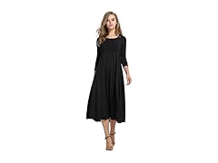 HOTOUCH Womens (M) A-line High Waist Dress Black