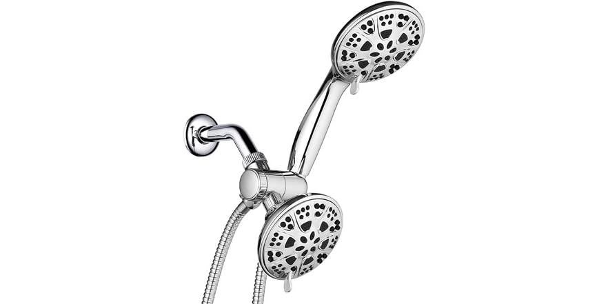 Aquadance 3-Wege-Duschkopf-Set – 30 Sprüh Modi, 12,7 Cm Chrom – Mit Handbrause & Halterung