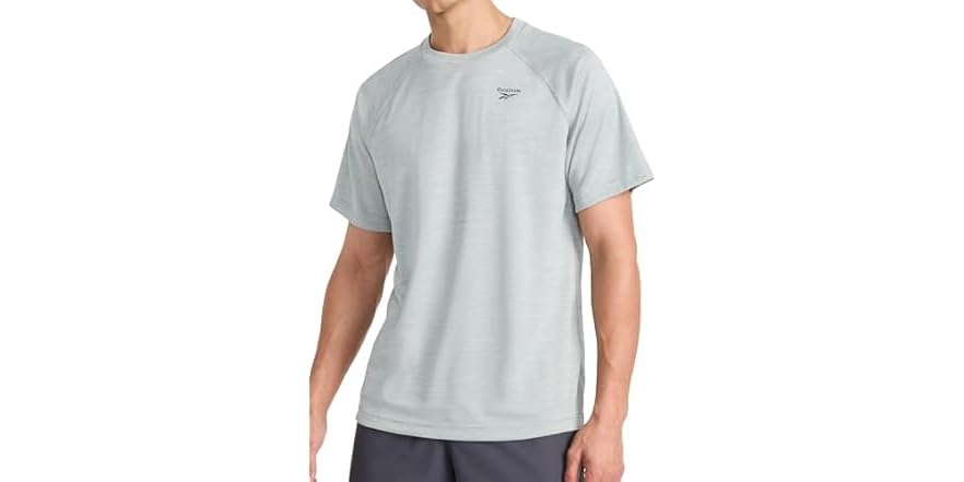 Reebok Mens Speed Short Sleeve Raglan Crewneck TShirt