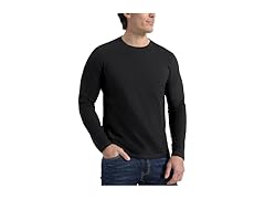 2 Pack Men's Long Sleeve Crew Neck Tee