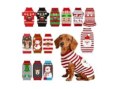 Dog Christmas Sweater Xmas Dog Holiday Red W