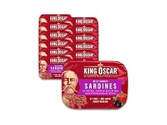 12PK King Oscar Premium Sardines in Extra Virgin Olive Oil