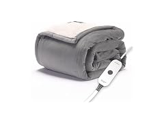 Sunbeam 50inx60in Heated Throw Blanket Gray