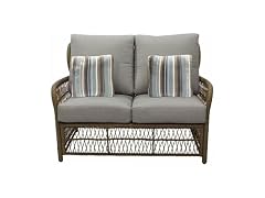 Four Seasons Courtyard Positano Wicker Loveseat Bench