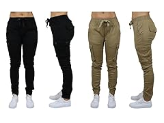 Women's Cotton Stretch Cargo Jogger 2Pk