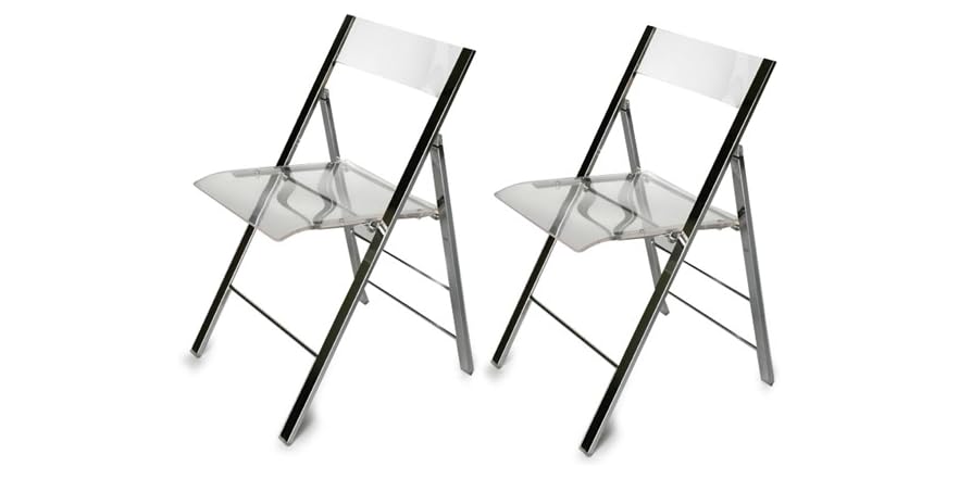 Macbeth Acrylic Foldable Chair Set of 2