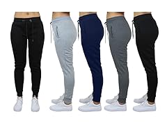 3PK Womens Asst Loose Fit F/T Joggers