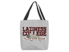 Laziness College Large Tote Bag