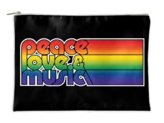 Peace Love & Music Accessory Pouch