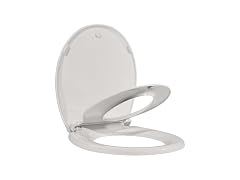 Takywep Toilet Seat Round White Flat Toilet