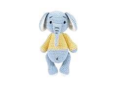 Enesco Woolie Noah the Elephant Handmade Crochet Animal Plush Toy