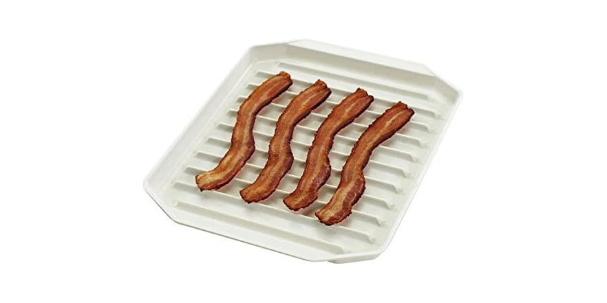 Nordicware Freeze Heat & Serve Bacon Rack 9x20,3 Cm – Griglia Per Pancetta In Plastica Senza BPA, Adatta A Microonde - 3