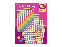 Teacher Created Resources Colorful Stars Sparkle Mini Stickers