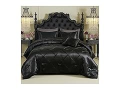 Chumerry Black Satin King Comforter Set