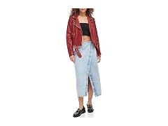 Levi's Women (M) Belted Faux Leather Moto Coat
