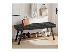 Lue Bona 45" Entryway Bench Black