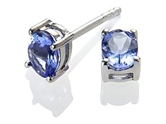 Sterling Silver & Tanzanite 0.90CTW Earrings